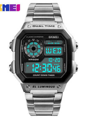PANARS Digital Watch Men's Watch Business 5BAR Waterproof St