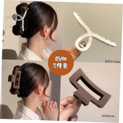 发夹Hot Sale Solid Color Claw Clip Large Barrette Crab Hair1