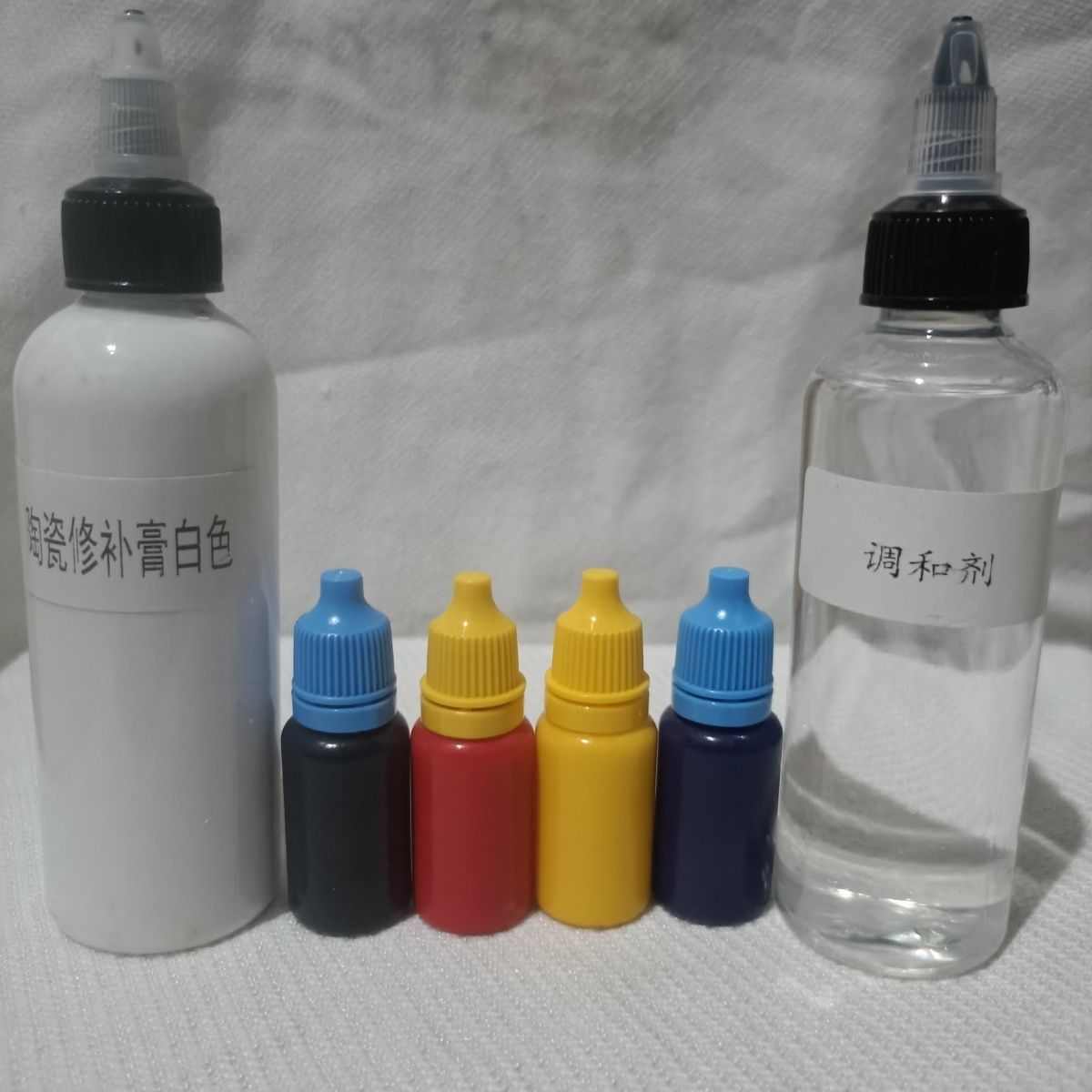 陶瓷修补膏色膏色浆色釉家具瓷砖地砖石材维修可调色全套新手入门