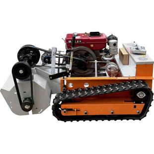 柴油款 遥控碎草机水冷动力大功率无刷电机割草机 除草机履带式