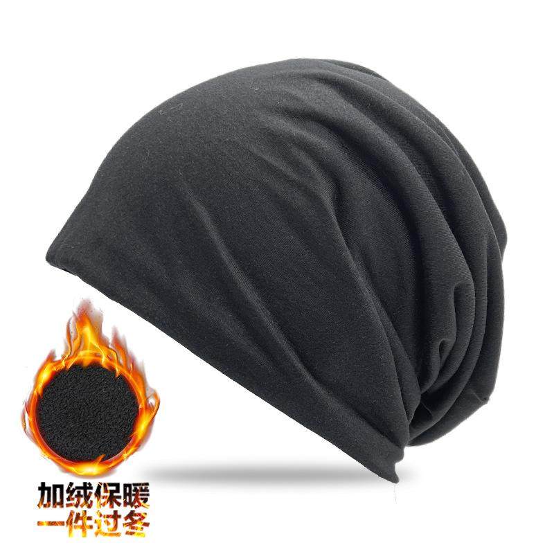 无压感老年人睡帽男士头套女款秋冬防风保暖光头帽子晚上睡戴的