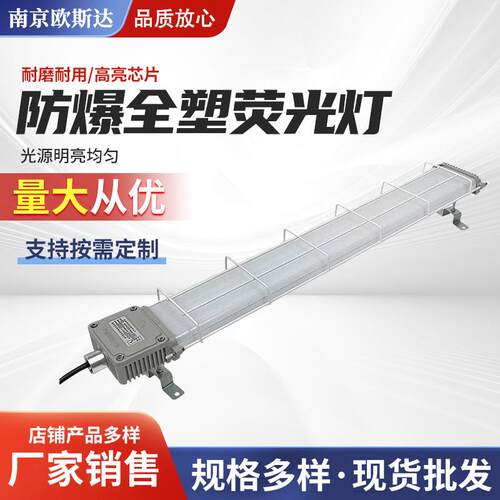 车间led日光照明荧光灯IP66单管双管荧光防爆灯耐腐防腐三防灯