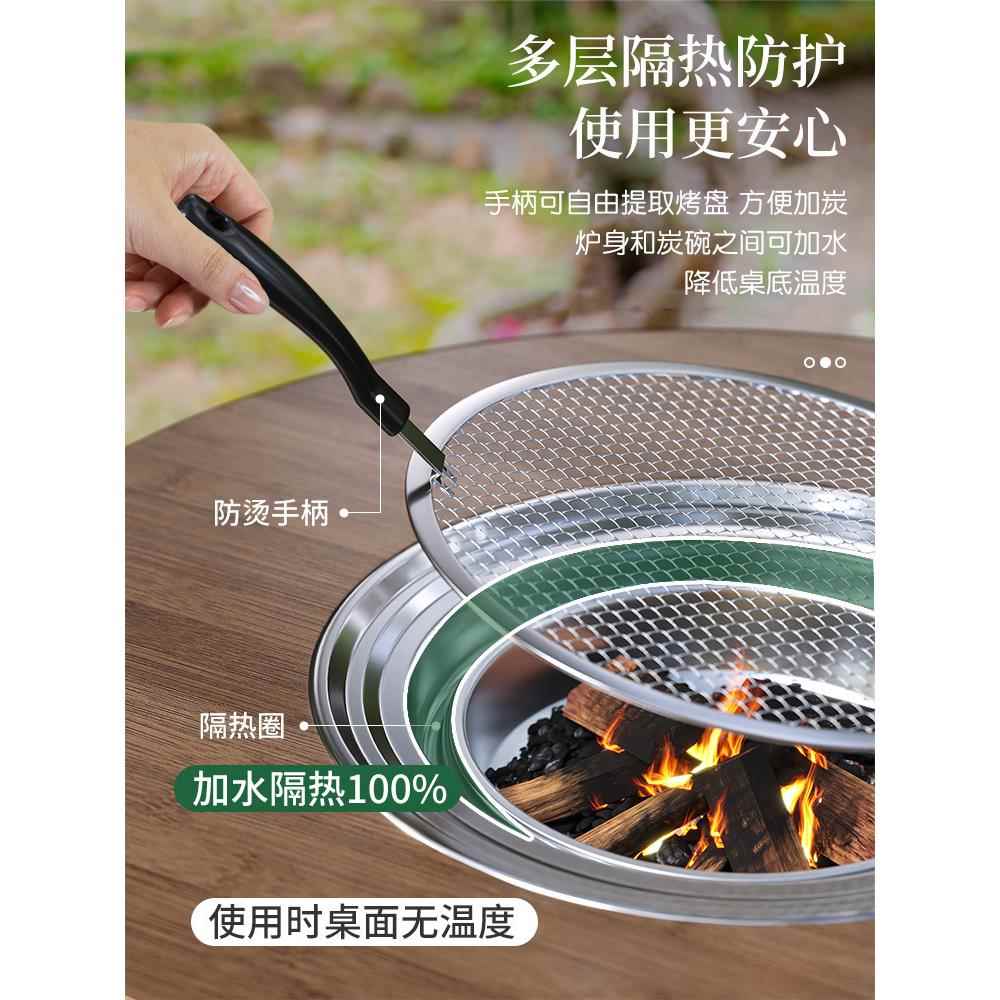 冬煮天围阳炉煮XDS几茶桌子2025新款烤火炉套装室内台茶桌小茶圆