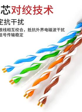 8安普超类网线芯纯无五氧WUJ铜六类网络电脑监控家用高速双绞超线