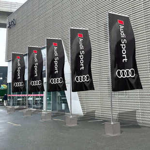 不锈钢注沙旗杆广告宣传道旗双面旗帜户外彩旗5米7米伸缩旗杆批发