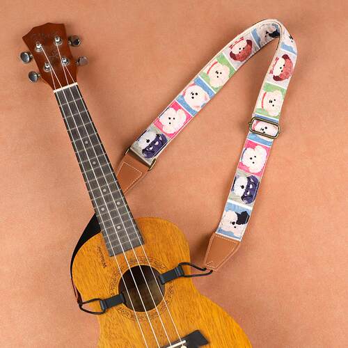 手工尤克里里背带免打孔肩带斜跨个性乌克丽丽背带ukulele背带