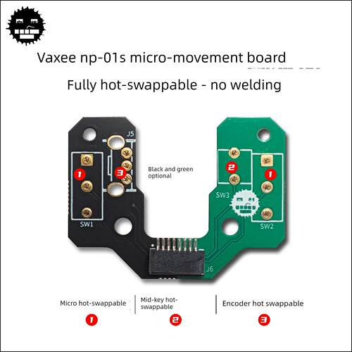 VAXEE NP01SW微动热插拔按键板 热插拔微动板