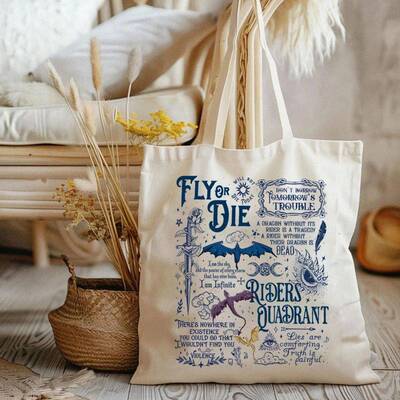 Basgiath War College Fourth Wing Tote Bags Gifts for Book Lo