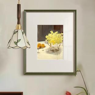 水仙花萨金特静物花卉挂画法式复古客厅装饰画小众艺术玄关画