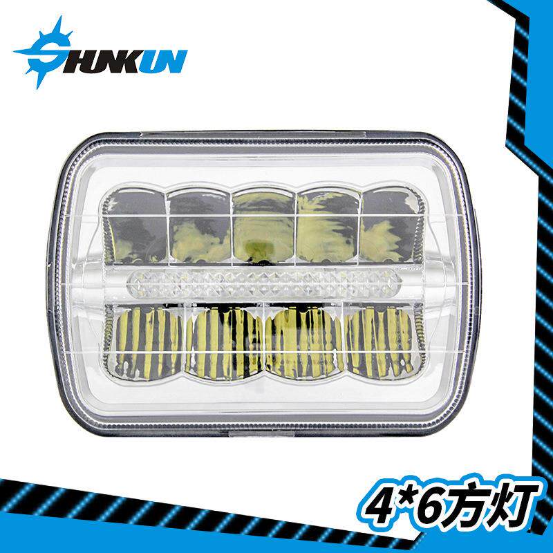 4x6方灯货车方灯汽车大灯卡车灯前大灯火车灯改装灯4寸方灯