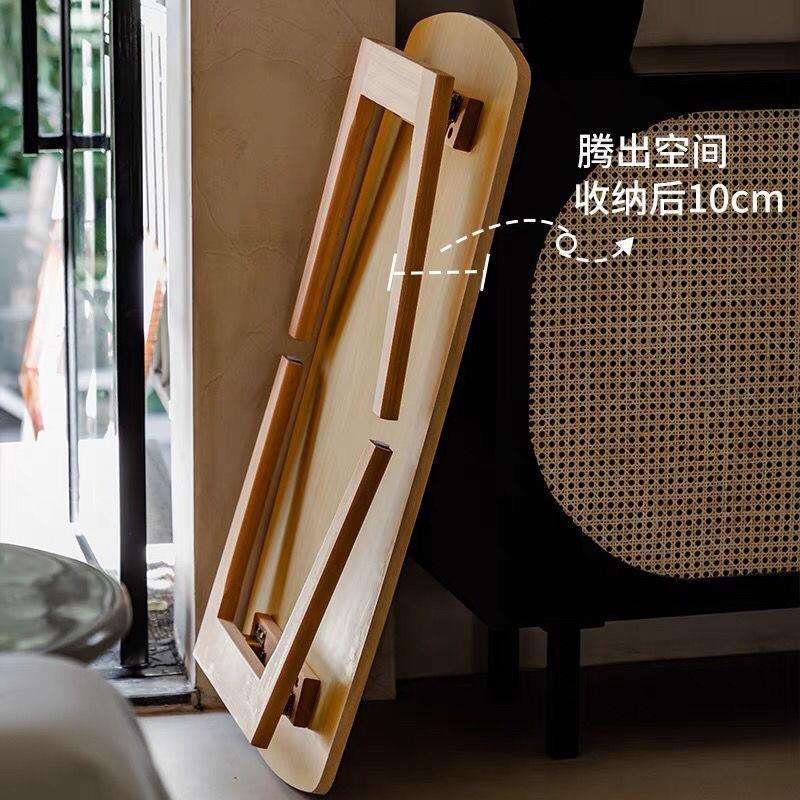 茶几折叠小户型客厅餐桌北欧简约家用迷你简易原木色实木桌子