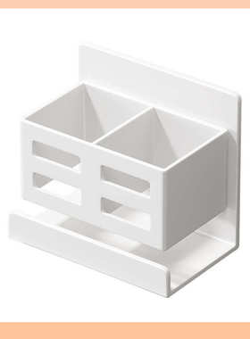 47N梳子置物架免打孔白色浴室收纳筒桶盒太空铝洗漱台牙刷牙膏壁