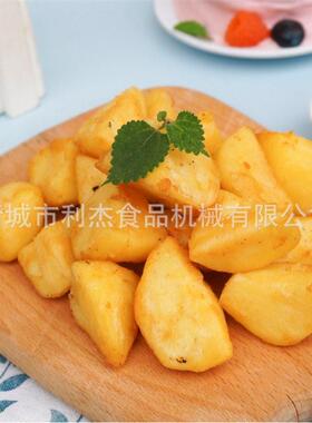 脆皮薯块油炸生产线 半成品锅巴土豆油炸设备 土豆块油炸流水线