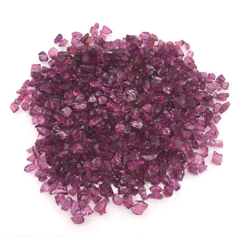 天然石榴石原石 单晶体石榴石碎石 饰品配件 镶嵌 5-8MM石榴石