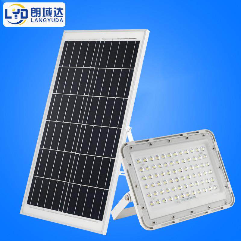 新款户外照明太阳能投光灯 家用室内LED太阳能壁灯高亮庭院路灯
