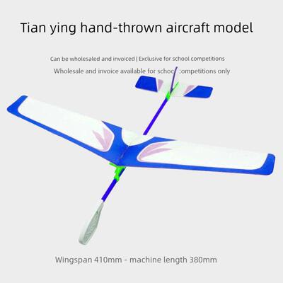 新天鹰泡沫手掷飞机模型中小学生拼装手抛直线滑翔机航模云翼号