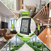 家用室内外温湿度计无线气象站LCD大屏显示天气预报电子闹钟