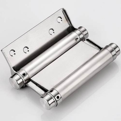 不锈钢自动关门双开弹簧合页内外开双向自由闭门器铰链牛仔门回位