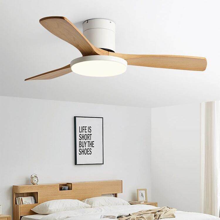 北欧实木吸顶风扇灯60寸吊扇灯客厅餐厅卧室日式一体带电风扇吊灯