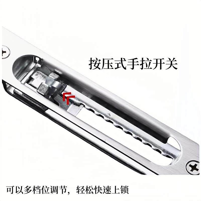 推荐忠业6寸天地暗插销带牙推拉杆304不锈钢木门插门拴铝合金门窗