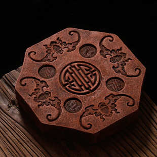 茶都督 老红砖炉垫 炭炉碳炉 茶炉座隔热 工夫茶砂铫壶底盘干泡