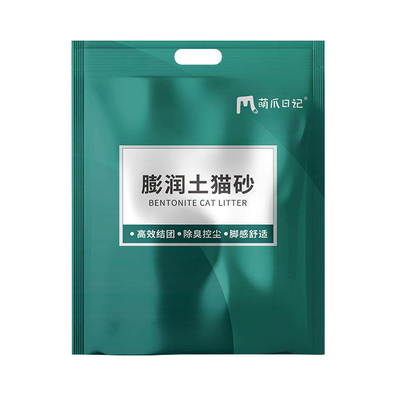 萌爪日记猫砂 膨润土猫砂清爽柠檬香味结团快不沾底 4KG/袋