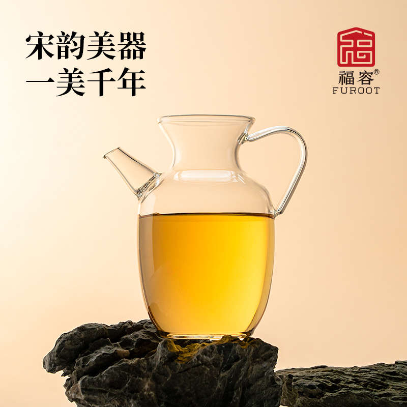 仿宋执壶玻璃壶泡绿茶专用壶公道杯泡茶壶耐热加厚泡茶器泡绿茶壶