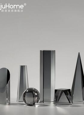 斯堪的纳维亚创意几何水晶装饰品现代极简主义客厅酒柜入口办公室