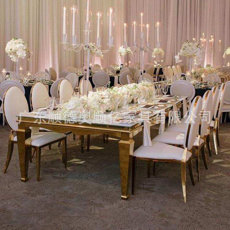 式酒店环形不锈钢桌大型宴餐会婚庆ST101餐桌国子外酒店大欧餐桌