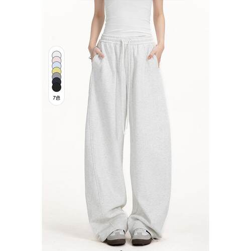 Women Linen Tencel Rise Pants Leg Fall Casual Lounge Pockets