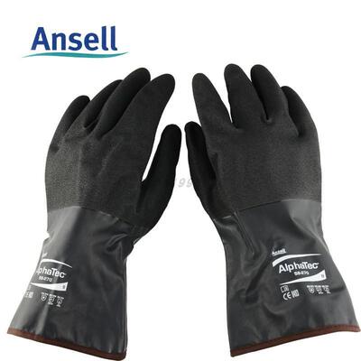 安思尔58-270 AlphaTEC特殊防滑防化丁腈涂层带无缝棉内衬305mm