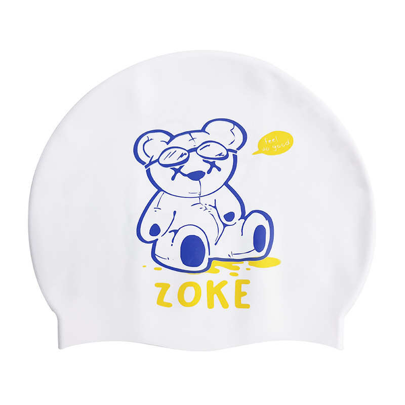 硅胶 柔软时尚 弹印花 泳帽泳帽zoke不 训练勒高游泳新款头 舒适
