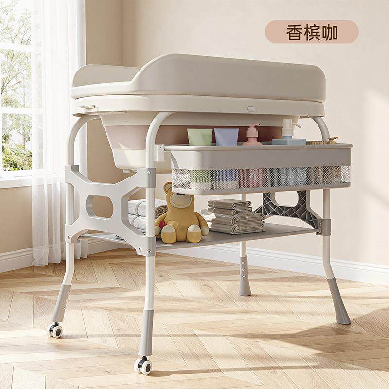 三合一尿布台婴儿护理台洗澡一体多功能换尿布抚触便携可移动婴儿
