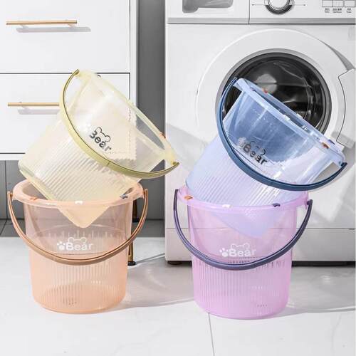 Large-capacity plastic thickened water storage bucket with a