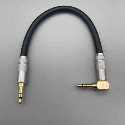 镀银AUX音频线公对公弯头罗德博雅小蜜蜂单反相机连接线车载3.5mm