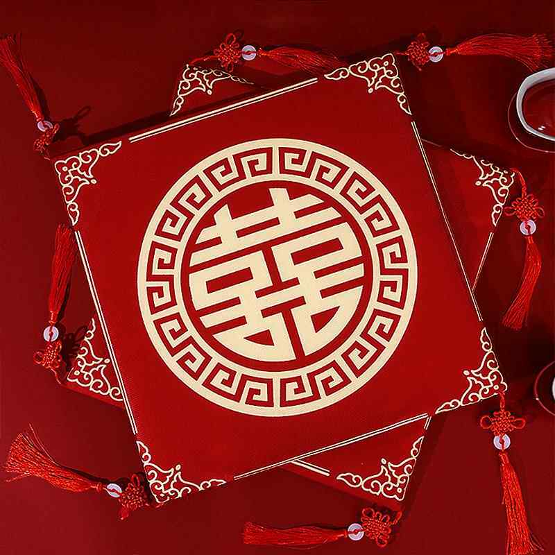 新款直销结婚跪垫敬茶磕头垫子结婚庆用品喜字坐垫婚礼新娘新人拜