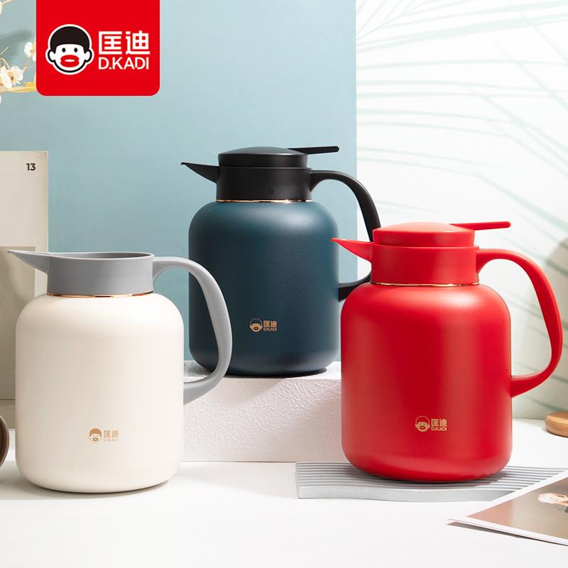 匡迪9105咖啡壶304真空不锈钢保温壶大容量家用桌面开水壶暖水瓶