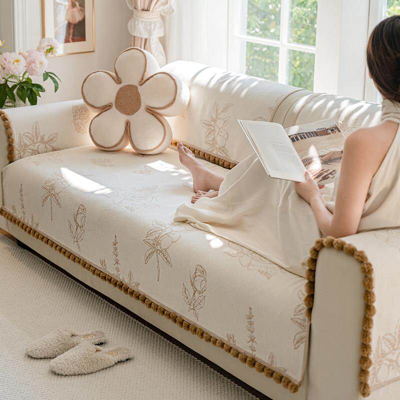 沙发垫四季通用固定防滑法式2025新款坐垫子轻奢高级感盖布套罩巾