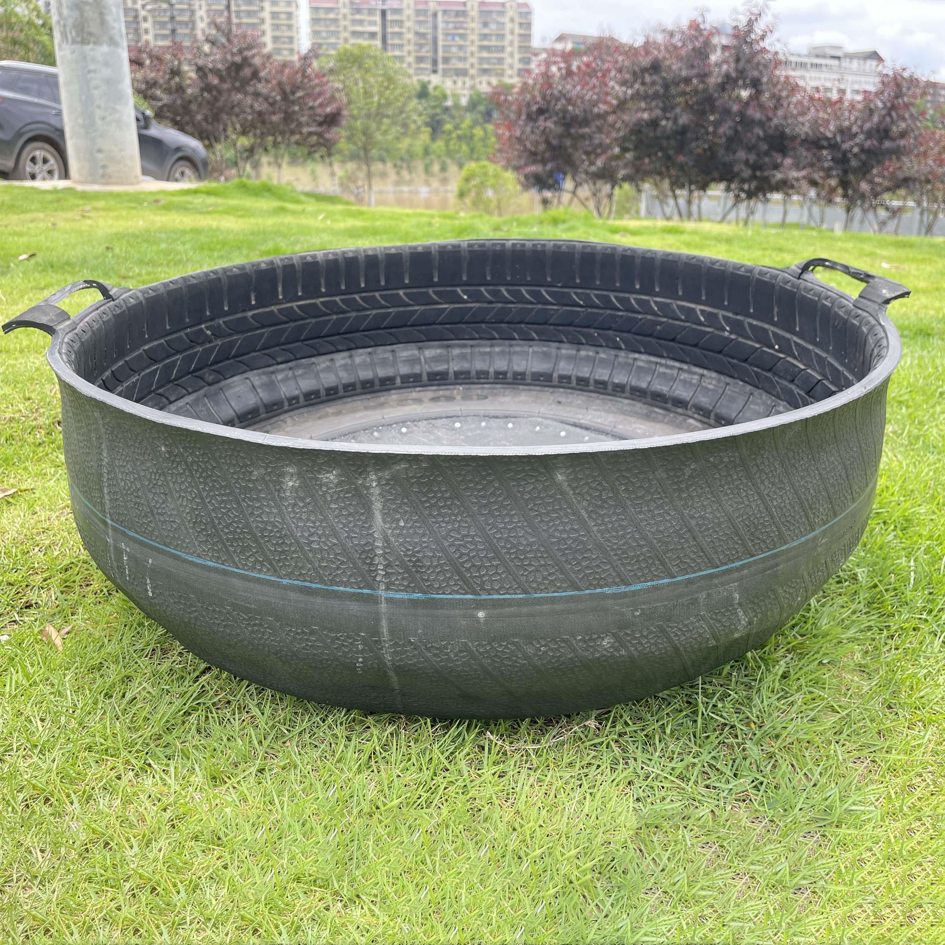 农用轮胎喂猪耐用橡胶水盆加厚猪食槽不烂建筑灰盆养殖草料盆狗窝