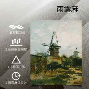 油画布布坯布帆中雨露麻坯布卷整纹坯布B20-画布帆布画布