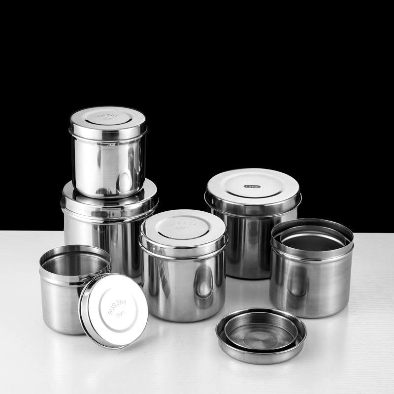 医用棉花罐酒精盒带盖棉球酒精缸消毒缸不锈钢敷料棉花药膏消毒罐