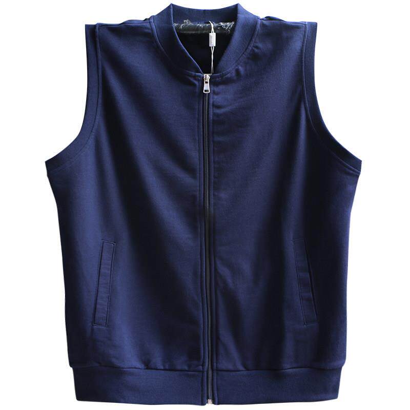 春秋中老年男士背心纯棉钓鱼背心大码翻盖口袋裤背心薄外穿中年爸