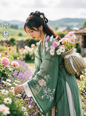竹编鱼篓古风道具儿童双肩背篓汉服拍照写真摄影舞蹈表演小号竹篓