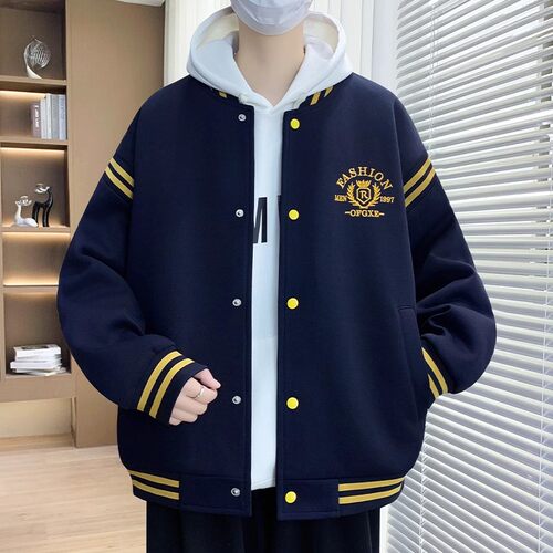 潮牌it Afternnaths~飞行员棒球服男秋冬季新款宽松休闲百搭外套