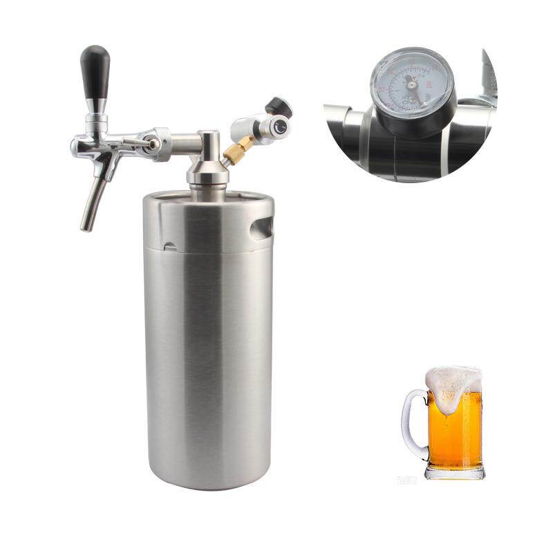 3.6L二发桶精酿自酿啤酒配送中转酒桶304不锈钢CO2自动打酒器酒炮