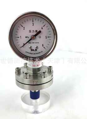布莱迪BLD原厂隔膜压力表PYTH-63.AO.531.M140气压6MPA膜片316L