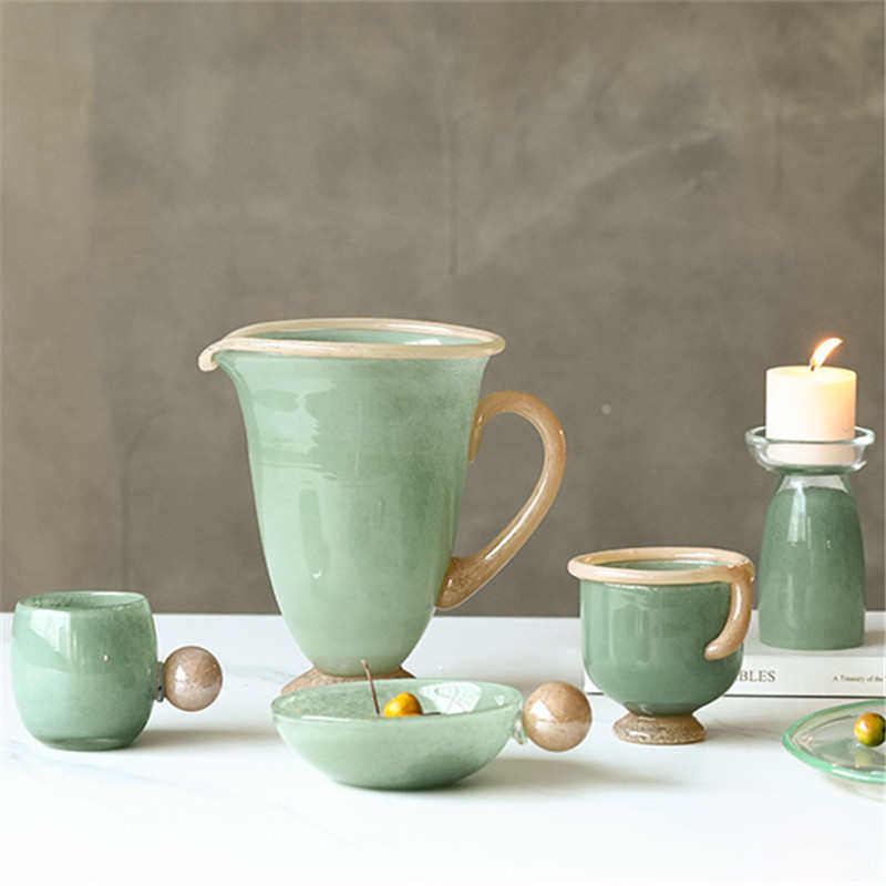 ins绿野仙踪双色拼接中古风花瓶迷你水杯果盘碟子餐盘香薰烛台餐,家居饰品,装饰摆件,淘宝优惠券,粉丝福利购,淘宝优惠卷