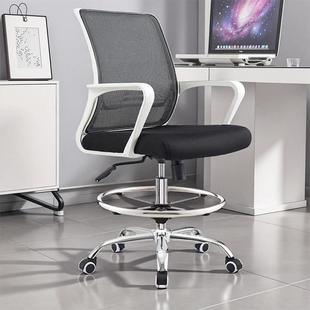 高脚靠背椅收银柜台椅前台椅家用电脑椅加高升降椅办公椅吧台椅凳