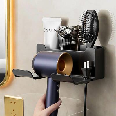 Wall mounted hair dryer storage壁挂式吹风机置物架