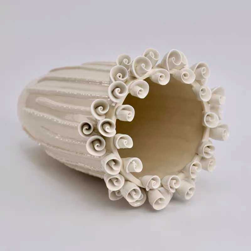 简欧现代玫瑰花瓶果盘桌面客厅电视柜会所软装设计师样板间花器